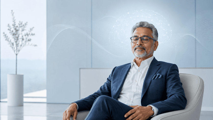 Executive leader practicing Transcendental Meditation for clarity and resilience