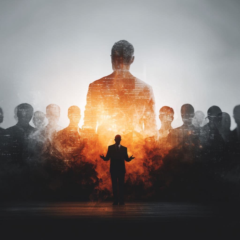 Leader moving from stress reaction to calm leadership presence
